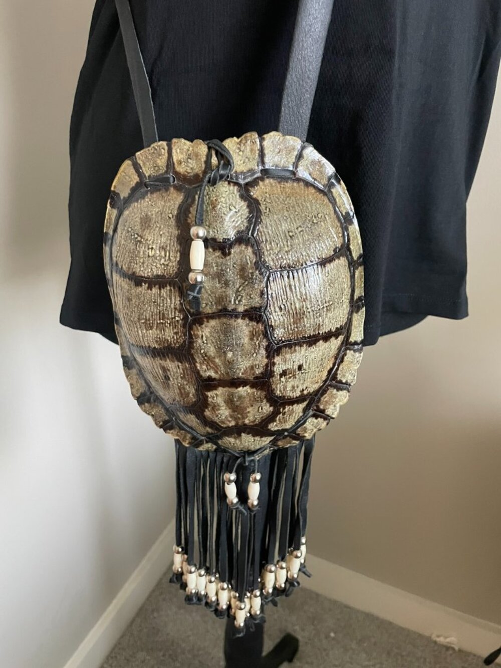 One of a Kind- Handcrafted Real Turtle‑Shell Style Shoulder Bag